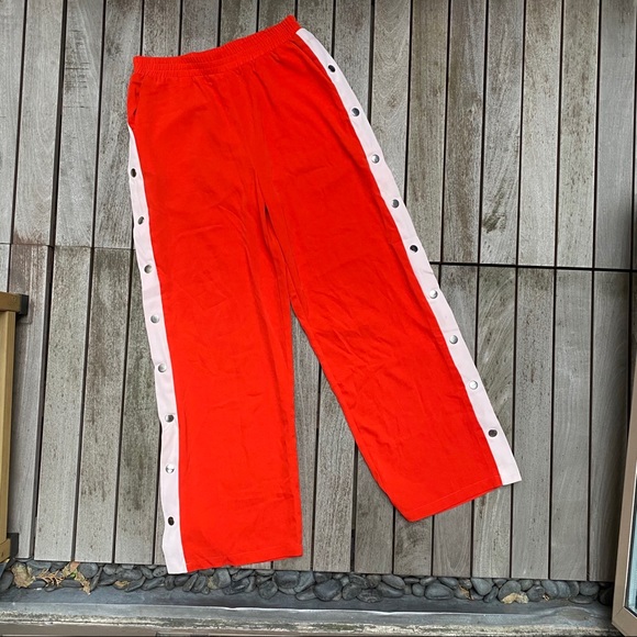 IVIVI Orange & Cream Tear-Away Relaxed Fit Pants - Picture 2 of 9